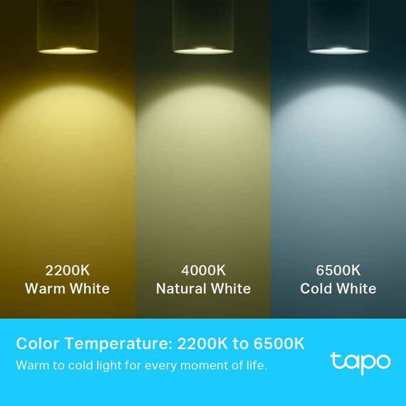 Tapo TP-Link smarte WLAN Glühbirne GU10 L630, Energie sparen, 3.7W Entspricht 50W, Mehrfarbrige dimmbare alexa lampe, smart home zubehör, 16 Mio Farben