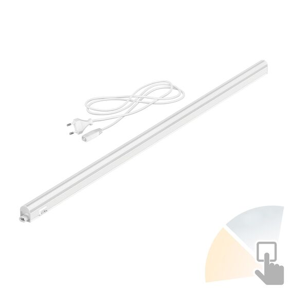 ledscom.de LED Unterbauleuchte RIGEL, Farbtemperatur einstellbar, Stecker, 87cm, 10,1 W, 1122lm, warmweiß/weiß