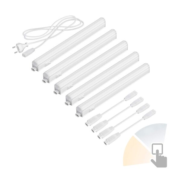 ledscom.de 5er Set LED Unterbau-Leuchten Rigel, je 25,9cm, Farbtemperatur einstellbar /, 20,98W, je 395lm