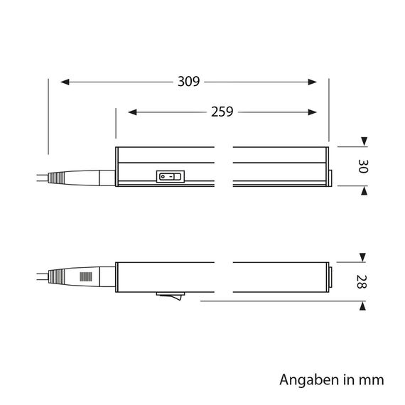 ledscom.de 5er Set LED Unterbau-Leuchten Rigel, je 25,9cm, Farbtemperatur einstellbar /, 20,98W, je 395lm