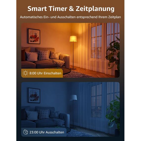 Lepro AI Smart Glühbirne B3, E27 WLAN/Bluetooth Smart Bulb 1521lm Dimmbar, Foto-zu-Licht, Personalisierter KI-Lichtdesigner, Sprachsteuerung/Musik Sync, Kompatibel mit Alexa/Google Assistant