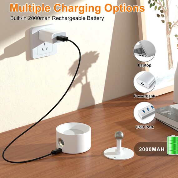 led wandleuchte innen 2 Stück,wandlampe Wandlichter ohne stromanschluss ,4 Helligkeitsstufen 3 Farbmodi Nachttischlampe akku , 360° Drehbare Touch Control Leuchten Für Kinder Wohnzimmer Schlafzimmer