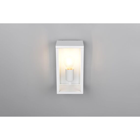 Trio Leuchten Außen Wandleuchte Garonne 201860131, Aluminium Druckguss weiß matt, Glas, exkl. 1x E27