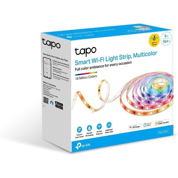 TP-Link Tapo L930-10 (5M * 2) Smart LED Strip funktioniert mit Alexa und Google Assistant, beschichtes Lichtband Sync mit Musik, App-Steuerung, Farbwechsel, Segmentcontrol, 16 Mio. Farben
