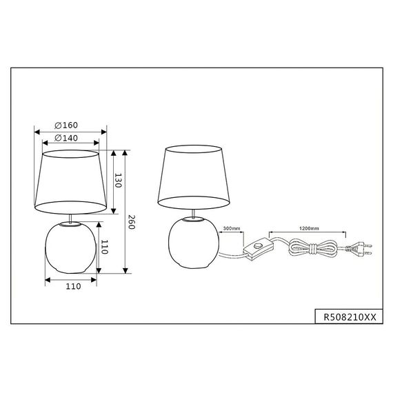 Reality Leuchten Tischleuchte Sophia R50821012, Keramik goldfarbig, Samtschirm blau/goldfarbig, exkl. 1x E14, 16 cm