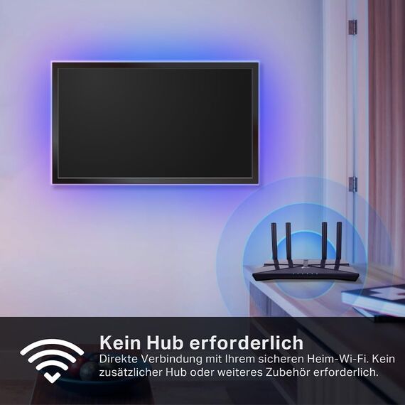Tapo TP-Link L930-5 Smart LED Strip funktioniert mit Alexa, Homekit & Google Assistant, beschichtes Lichtband Sync mit Musik, App-Steuerung, Farbwechsel, Segmentcontrol, 16 Mio. Farben
