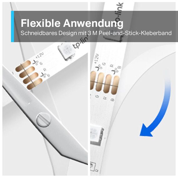 Tapo TP-Link RGBIC LED Strip 5m, beschichteter Smart LED Streifen, 50 verschiedene Farbzonen Segmentcontrol, 16 Mio. Farben, kompatibel mit Amazon Alexa, Hey Google L920-5