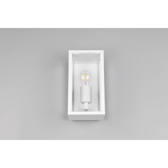 Trio Leuchten Außen Wandleuchte Garonne 201860131, Aluminium Druckguss weiß matt, Glas, exkl. 1x E27