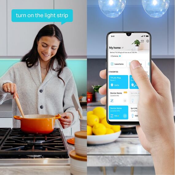 Tapo TP-Link L900-10 LED Strip 2 * 5 M (nur ein Stromadapter enthalten), Wifi LED Streifen, 16 Mio. Farben, dimmbar, APP Steuerung, kompatibel mit Alexa & Google, kein Hub notwendig, energiesparend