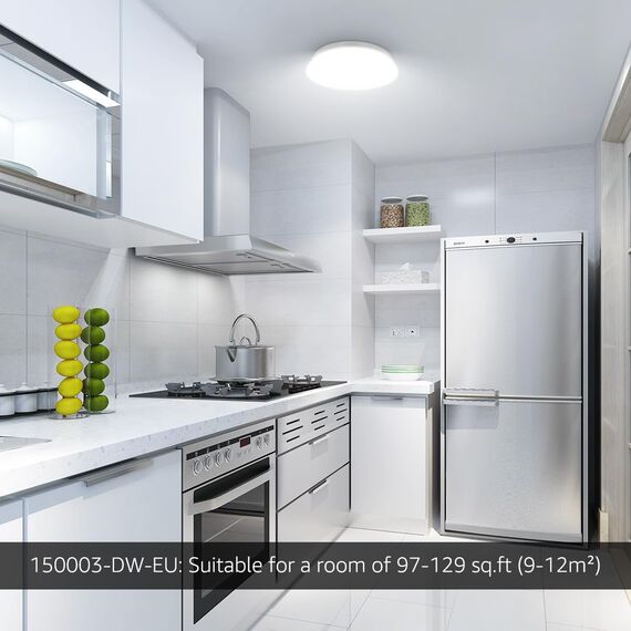 Lepro Deckenlampe 12W, LED Deckenleuchte Bad 950LM Ø26cm 5000K für Badezimmer Flur Küche Wohnzimmer Schlafzimmer Balkon Licht, Rund Kaltweiß Badezimmerlampe, LED Panel Flach Lampe, IP20 Badlampe