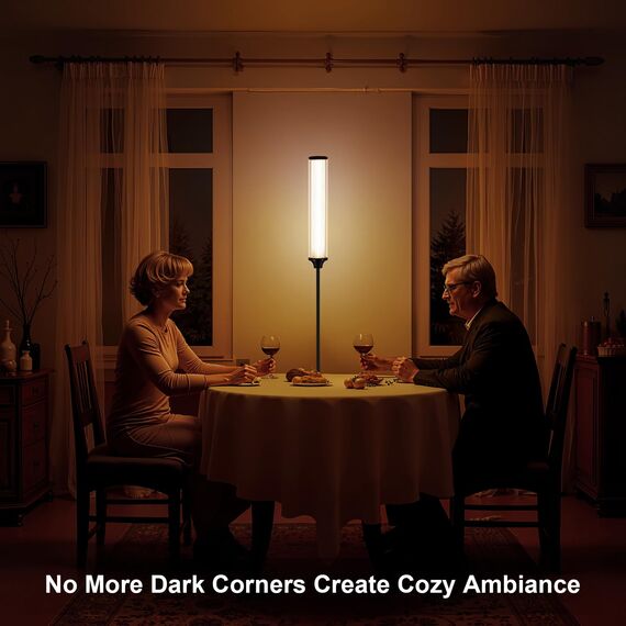 FRIDEKO HOME LED Stehlampe Wohnzimmer (Black)