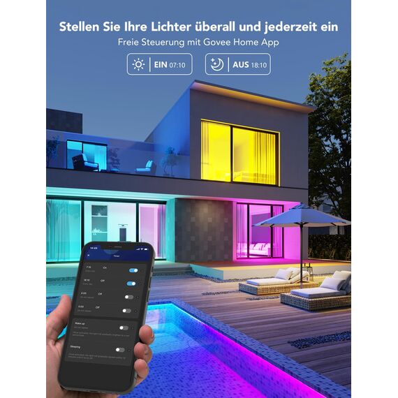 Govee Smart Glühbirne E27, 1000LM RGBWW Led Lamp App dimmbar, Wi-Fi & Bluetooth Smart Bulbs 9W, 54 Szenen, 16 Millionen DIY-Farben, Kompatibel mit Alexa & Google Assistant, 2 Stück