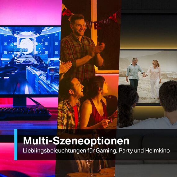 Tapo TP-Link RGBIC LED Strip 5m, beschichteter Smart LED Streifen, 50 verschiedene Farbzonen Segmentcontrol, 16 Mio. Farben, kompatibel mit Amazon Alexa, Hey Google L920-5