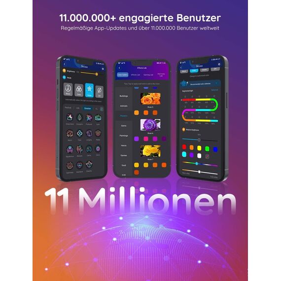 Govee LED Strip RGBIC Pro 10m, Smart LED Streifen Funktioniert mit Alexa und Google Assistant, Beschichtes Lichtband Lichterkette LED Leiste Sync mit Musik, App-Steuerung, Farbwechsel, für Zuhause