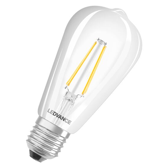 LEDVANCE Smarte LED-Lampe mit WiFi Technologie, Sockel E27, Dimmbar, Warmweiß (2700 K), ersetzt Glühlampen mit 60 W, SMART+ WiFi Filament Edison Dimmable, 4er-Pack