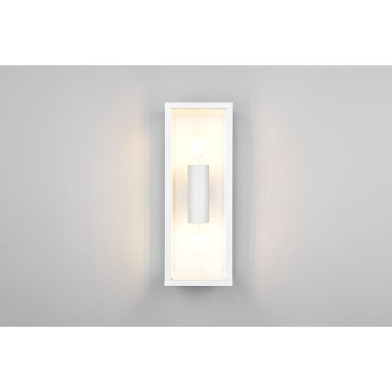 Trio Leuchten Außen Wandleuchte Garonne 201860231, Aluminium Druckguss weiß matt, Glas, exkl. 2x E27