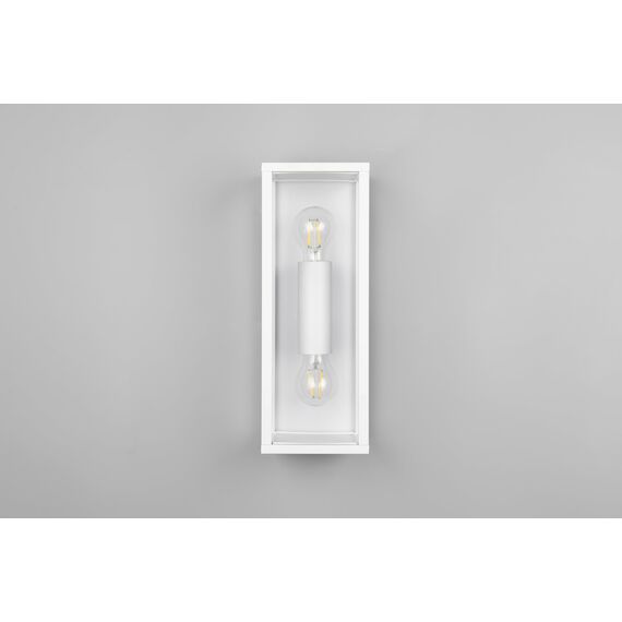 Trio Leuchten Außen Wandleuchte Garonne 201860231, Aluminium Druckguss weiß matt, Glas, exkl. 2x E27