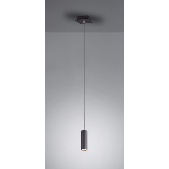 Trio Leuchten Pendelleuchte Marley 312400132, Metall Schwarz matt, Pendel 1-flammig, exkl. 1 x GU10 (Packung mit 3)