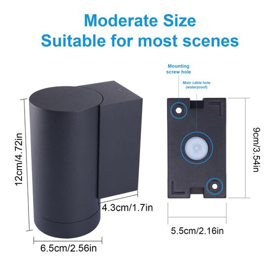 Klighten 2 Stück Aussen Wandleuchte, GU10 Downlight Wasserdichte IP65 Außenlampe Aussenleuchte Wand Aluminium Außenwandleuchten, Wandlampe für Garten Terrasse Eingang, Anthrazit, ohne Leuchtmittel