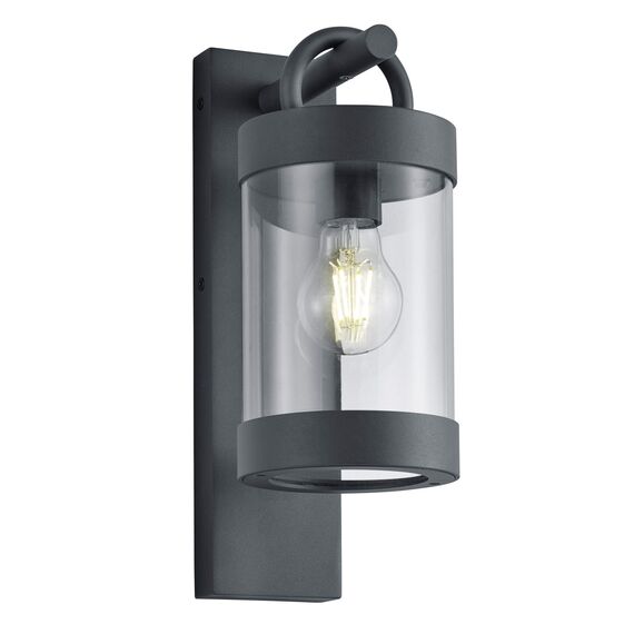 Trio Leuchten Außen Wandleuchte Sambesi 204160142, Alumniumguss Anthrazit , Acryl klar, exkl. 1 x E27