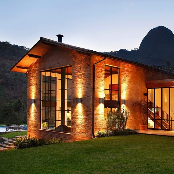 Klighten 2 Stück Aussenleuchte Aussenlampe Wand, GU10 Aluminium Up Down Außenwandleuchten, Wasserdichte IP65 Wandlampe Außen Wandleuchte Aussen für Garten Terrasse, ohne Leuchtmittel, Dunkelgrau