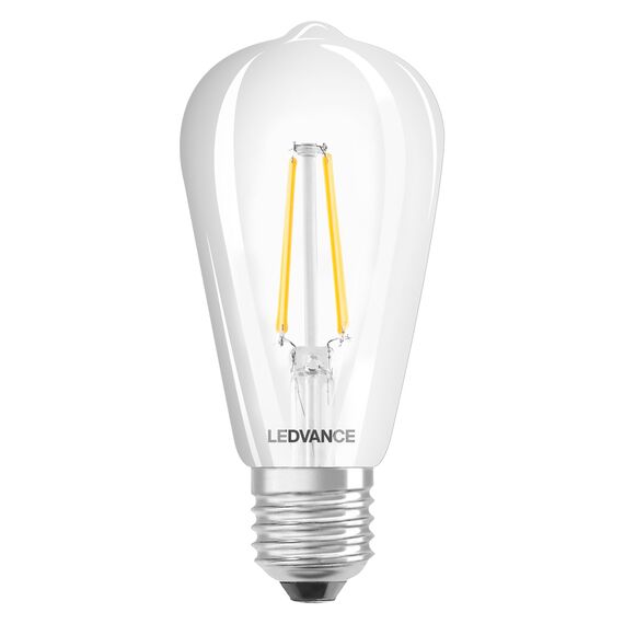 LEDVANCE Smarte LED-Lampe mit WiFi Technologie, Sockel E27, Dimmbar, Warmweiß (2700 K), ersetzt Glühlampen mit 60 W, SMART+ WiFi Filament Edison Dimmable, 1er-Pack SMART+ Filament Edison Dimmable