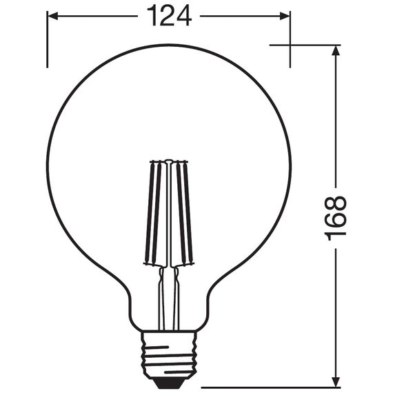 LEDVANCE Smarte LED-Lampe mit WiFi Technologie, Sockel E27, Dimmbar, Warmweiß (2400 K), ersetzt Glühlampen mit 60 W, SMART+ WiFi Globe Edison Dimmable, 4er-Pack