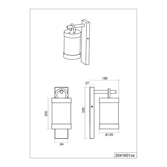Trio Leuchten Außen Wandleuchte Sambesi 204160135, Aluminium Druckguss Anthrazit mit Holznachbildung, exkl. 1x E27, Holzfarbig