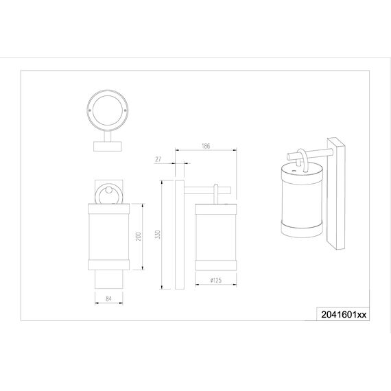 Trio Leuchten Außen Wandleuchte Sambesi 204160131, Aluminium Druckguss Weiß matt, Acryl klar, exklusiv 1x E27, Dämmerungssensor