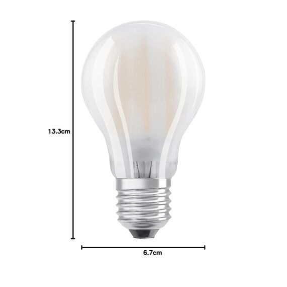 LEDVANCE Smarte LED-Lampe mit Wifi Technologie, Sockel E27, Dimmbar, Warmweiß (2700K), Birnenform, Matt, Ersatz für herkömmliche 75W-Glühbirnen, steuerbar mit Alexa, Google & App, 1er-Pack