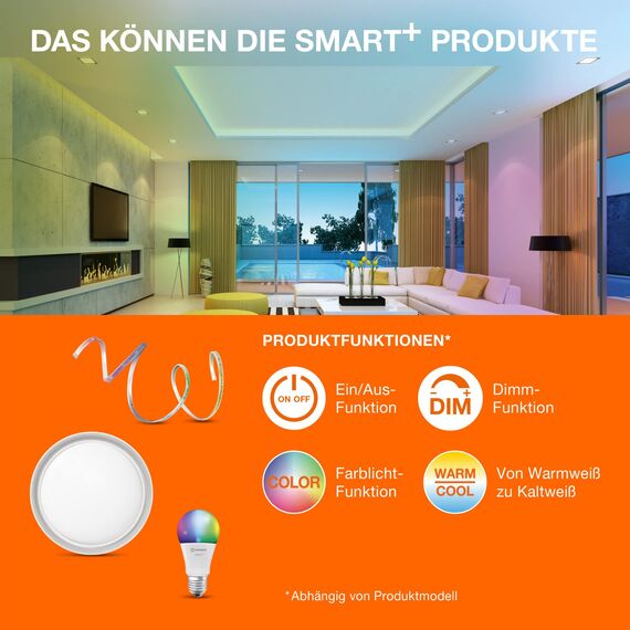 LEDVANCE E27 LED Lampe,Klassische Miniballform mit Glühwendel-Design,Wifi Leuchtmittel mit 4 W (470Lumen)ersetzt 60 W Glühbirne,dimmbar,warmweiß ,kompatibel mit Alexa,google oder App,Lampen im1er-Pack