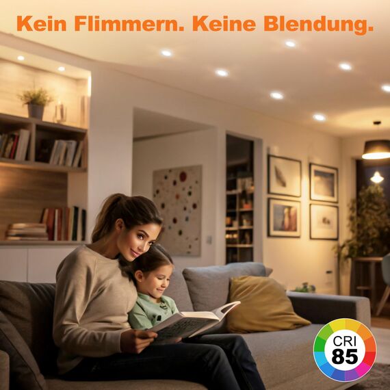 DUSKTEC Einbaustrahler LED Smart, LED Spots 230V 7W Dimmbar mit APP, Deckenspots Warm und Kaltweiss 2700K-6000K, Kompatibel mit Alexa, Spots Deckenleuchte, Einbauleuchten Decke 68mm für Bad 6er Set
