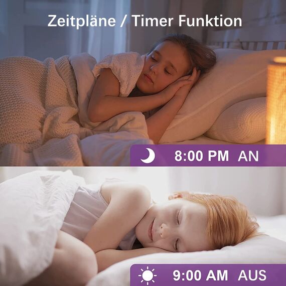 ANTELA Alexa Glühbirne E27 9W, Smart WLAN LED RGB Dimmbare Birne Lampe, App Steuern Kompatibel mit Google Home, Warmweiß (2700K) Kaltweiß (6500K), Kein Hub Benötigt, 2 Stück