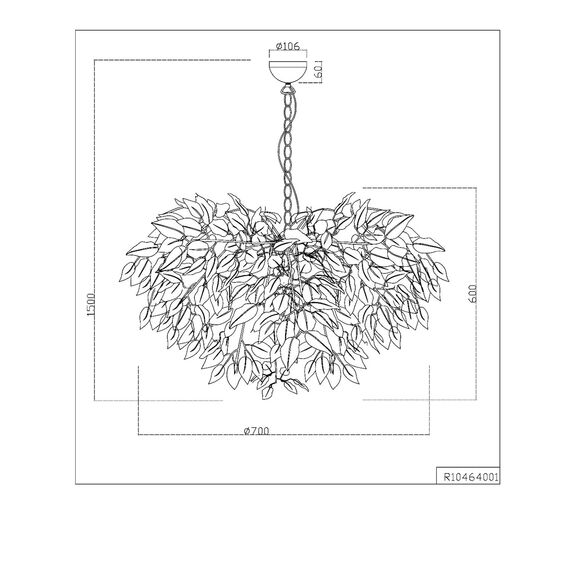 Reality Leuchten Pendelleuchte Leavy R10464001, Metall Nickel matt, Schirm Kunststoff weiß, 4 x E14, 70 x 70 x 150 cm