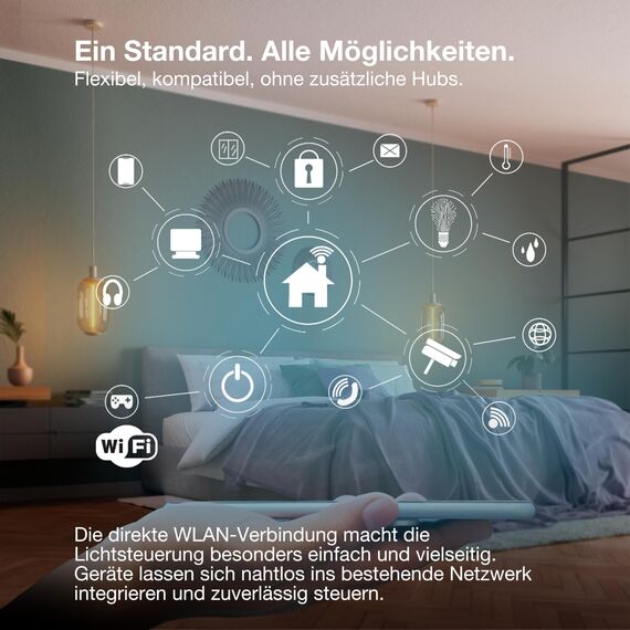LEDVANCE Smarte LED-Lampe mit WiFi Technologie, Sockel E27, Dimmbar, Warmweiß (2400 K), ersetzt Glühlampen mit 60 W, SMART+ WiFi Globe Edison Dimmable, 1er-Pack, Filament