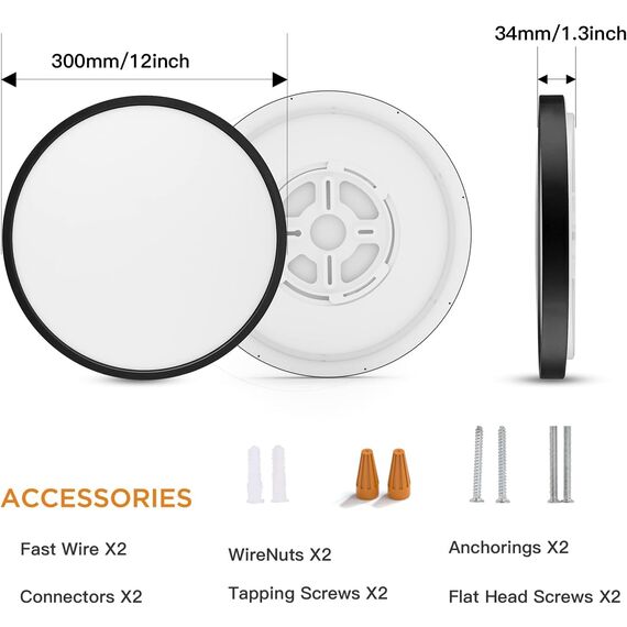 ANTENLICHT LED Deckenlampe Smart 24W Kompatibel mit Alexa und Google Assistant Ø30cm, Steuerbar via App mit 16 Millionen DIY Farben, Wifi Deckenleuchte mit Fernsteuerung für Schlafzimmer, Wohnzimmer