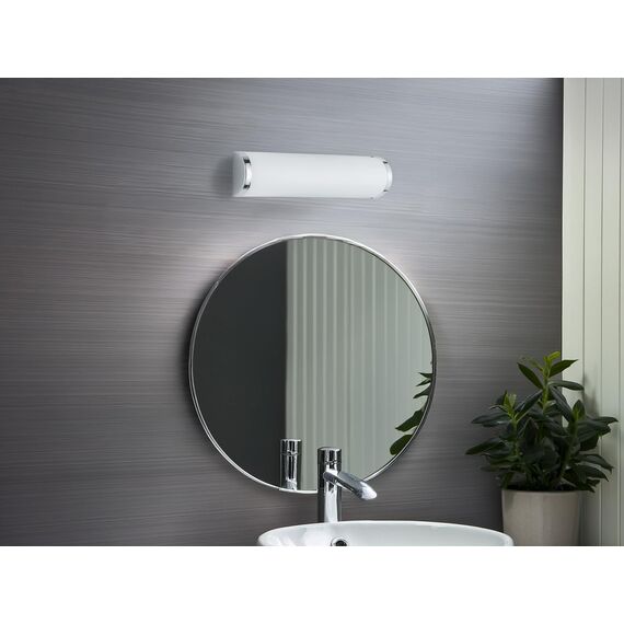 Trio Leuchten Wandleuchte Xavi 2803021-06, Metall Chrom, Glas weiß satiniert, exkl. 2x E14