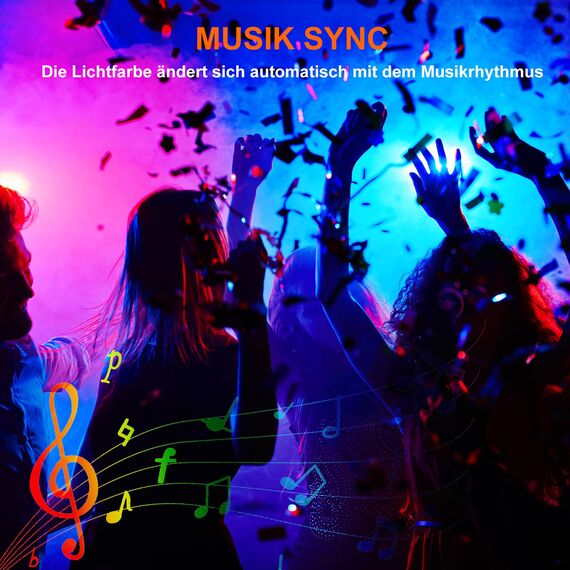 DUSKTEC RGB Strahler LED Fluter Innen Außen, Flutlichtstrahler Bunt 230V APP Dimmbar 30W, Smart LED Flutlicht Aussenstrahler mit Stecker Bluetooth, Scheinwerfer Outdoor Farbwechsel für Bäume Garten