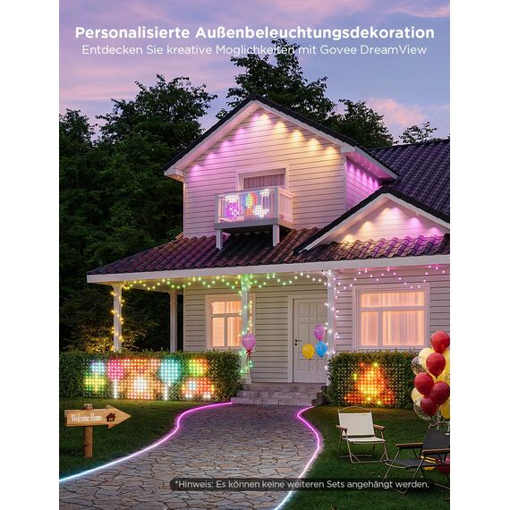Govee Lichterkette Netz für Büsche mit 480 LEDs, 0.87×2.9M Smart Lichternetz Außen mit Vielfältige Modi, DIY Funktion für Strauch, Rasen Dekor, Kompatibel mit Matter Alexa, IP67 Wasserdicht