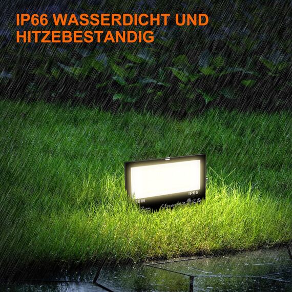 DUSKTEC LED Strahler Außen RGB, Außenstrahler Bunt 80W Smart, Flutlicht Dimmbar Warmweiß Innen, Flutlichtstrahler Outdoor Bluetooth mit Stecker Farbwechsel, Baumstrahler IP66 Wasserdicht für Garten