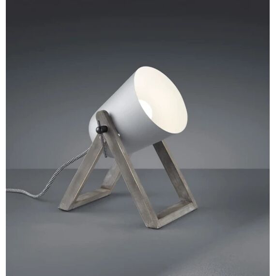 Reality Leuchten R50721011 Marc, Tischleuchte, E27, grau, 12 x 19,5 x 21 cm