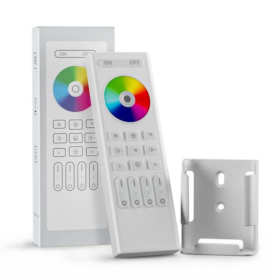 SEZO RC03RFW RGB RGBW RGBCCT 2.4G RF Wireless Fernbedienung 4-Zone Group Control Mehrere Farbmodi Kompatibel mit WB5 C03W C03RF C04W C04RF C05W C05RF LED Controller (keine 2PCS AAA Batterien)