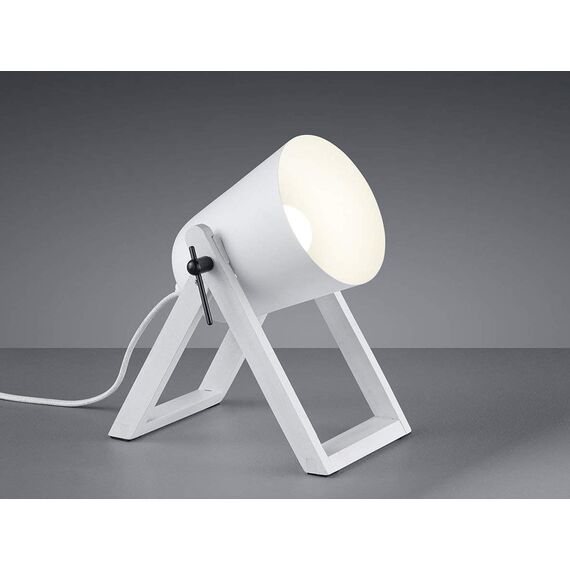 Reality Leuchten R50721031 Marc, Tischleuchte, E27, Weiß, 12.5 x 19.5 x 21 cm