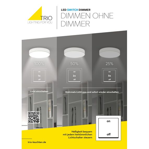 Trio Leuchten LED Deckenleuchte Indira 674610507, Metall, Nickel matt, Acryl weiß, 3 x 6 Watt & 2 x 3.5 Watt, Länge max. 245cm