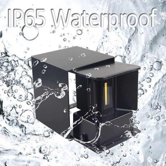 ZHMA 12W Wandleuchte Innen/Außenbereich mit Einstellbar Abstrahlwinkel,3000K Warmes Licht Wandlampe LED Up and Down Leuchten Aussen Wasserdicht IP65 für Flur, Eingangsbereich, Hauswand