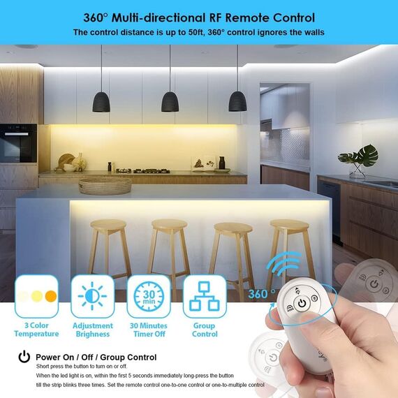 LED Strip Warmweiss 30m, 24V Dimmbar LED Streifen 2700K-6500K Warmweiß Kaltweiß, DIY Flexibel Lichtleiste mit App-Steuerung, RF Fernbedienung, Netzteil, für Schlafzimmer, Party, Innen Heim Deko