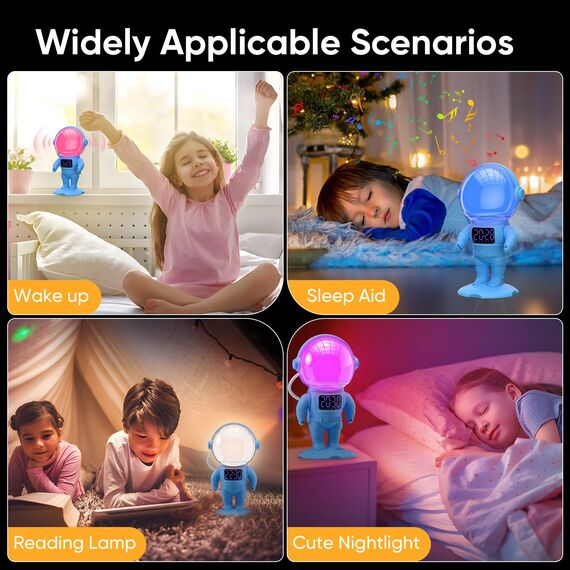 Tageslichtwecker Sonnenaufgang Lichtwecker Wecker mit Licht, Sunrise Wake Up, Smart Bluetooth Lautsprecher, 30 White Noise,Timer,Dual Alarm, Dimmbare Nachtlicht mit Farbewechel für Erwachsene & Kinder