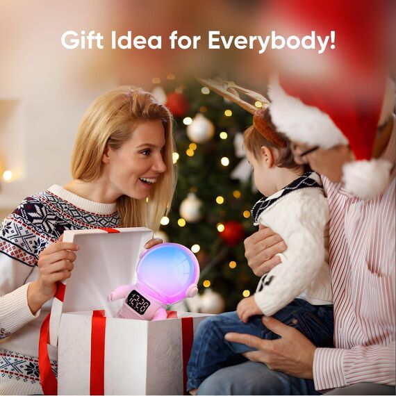 Tageslichtwecker Sonnenaufgang Lichtwecker Wecker mit Licht, Sunrise Wake Up, Smart Bluetooth Lautsprecher, 30 White Noise,Timer,Dual Alarm, Dimmbare Nachtlicht mit Farbewechel für Erwachsene & Kinder