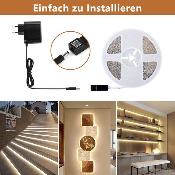 LED Strip 40M Set Dimmbar, APP Steuerung, Warmweiß bis Kaltweiß LED Streifen 24V Selbstklebend mit Netzteil Fernbedienung, Flexibel DIY LED Band 2700K-6500K, led Lichtband für Innen Küche Zimmer Deko