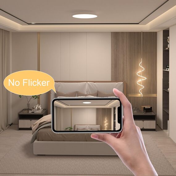 LUTW Deckenlampe LED 24W, LED Deckenleuchte Flach Rund Warmweiß 3000K 2400lm, Badezimmer Lampe IP54 Wasserfest, Badlampe Decke Modern für Wohnzimmer Schlafzimmer Küche, Ø30CM